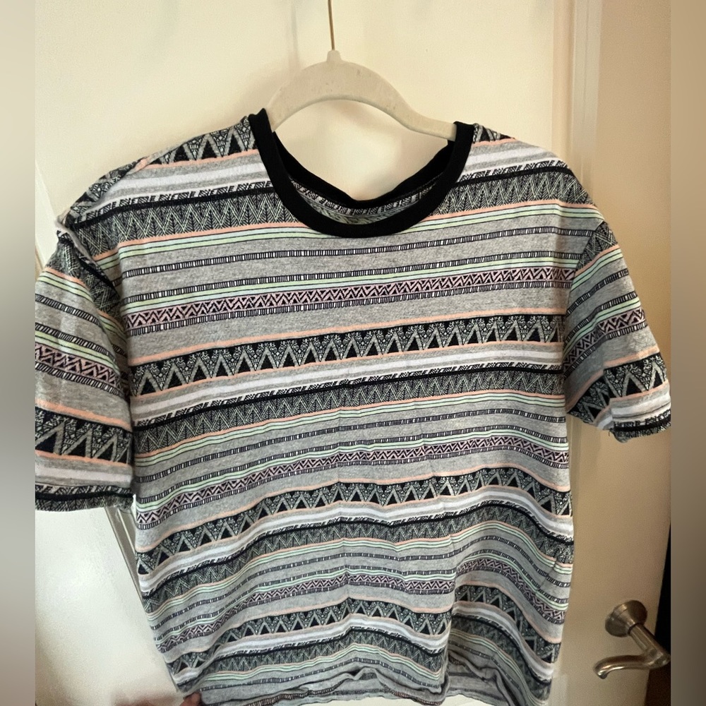 Pac Sun Striped Shirt Men’s Medium Neon